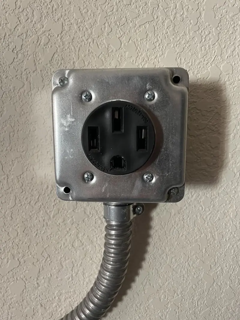 NEMA 14-50 outlet installed for Smart Home Electrical in Falcon Heights